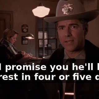 But I promise you he'll lose interest in four or five days.