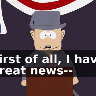 First of all, I have great news--