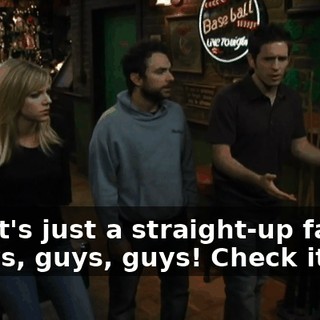 - That's just a straight-up fact. - Guys, guys, guys! Check it out!