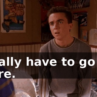 I really have to go out there.