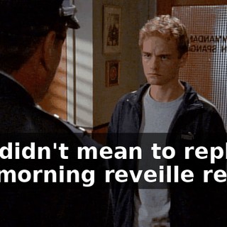 You didn't mean to replace the morning reveille record