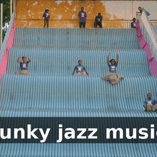[funky jazz music]