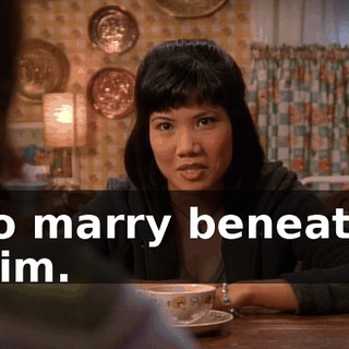 to marry beneath him.