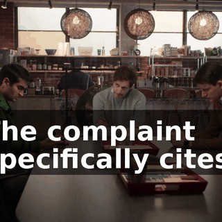 The complaint specifically cites,