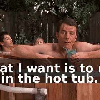 what I want is to not be in the hot tub.