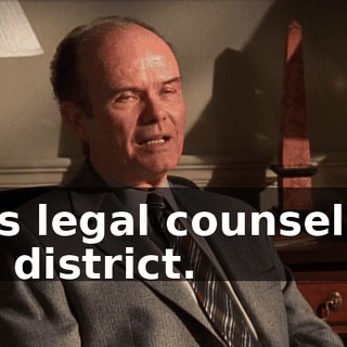 He's legal counsel for the district.