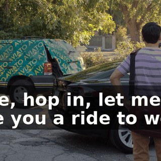 Here, hop in, let me give you a ride to work.