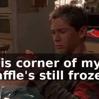 This corner of my waffle's still frozen.