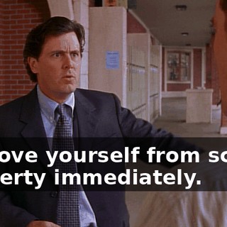 Remove yourself from school property immediately.
