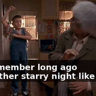 ♪ I remember long ago Another starry night like this ♪