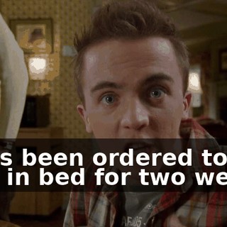 She's been ordered to stay in bed for two weeks.