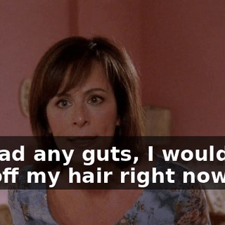 If I had any guts, I would just cut off my hair right now.