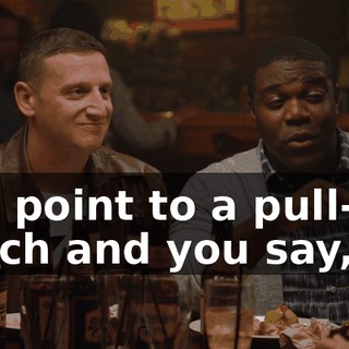 You point to a pull-out couch and you say,