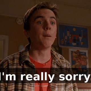 I'm really sorry.