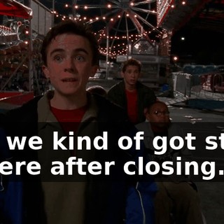 and we kind of got stuck in here after closing.