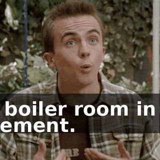 the boiler room in the basement.