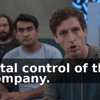 total control of the company.