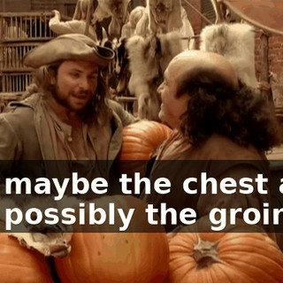 and maybe the chest area and possibly the groin...