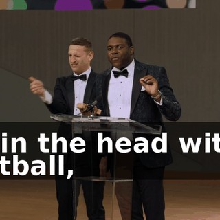 hit in the head with a football,