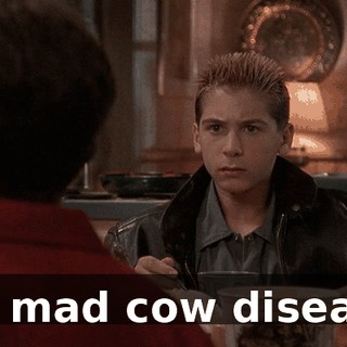 It's mad cow disease.