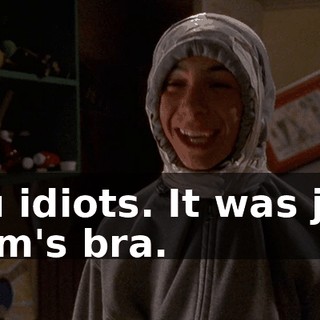 You idiots. It was just mom's bra.