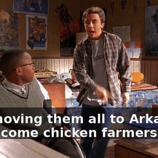 I'm moving them all to Arkansas to become chicken farmers.