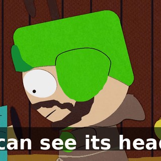 I can see its head!