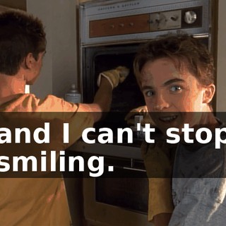 and I can't stop smiling.