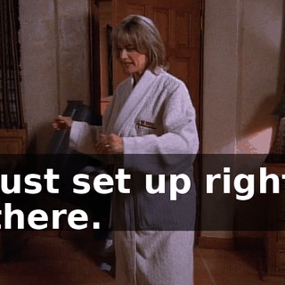 Just set up right there.