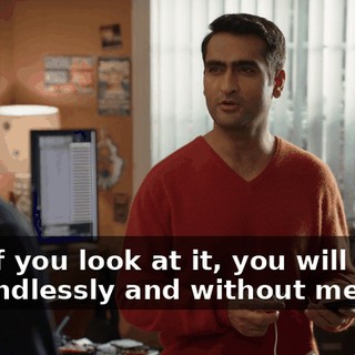 and if you look at it, you will mock me endlessly and without mercy.