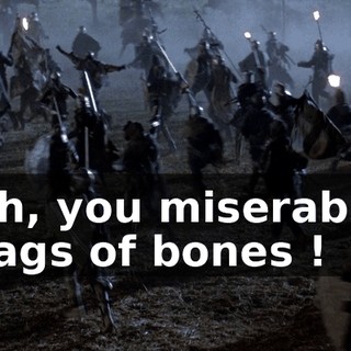 Oh, you miserable bags of bones !