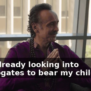 I'm already looking into surrogates to bear my children.