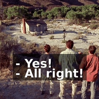 - Yes! - All right!