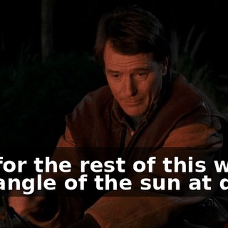 but for the rest of this week the angle of the sun at dawn