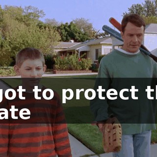 I got to protect the plate