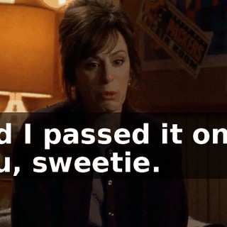 and I passed it on to you, sweetie.