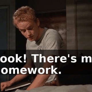 Look! There's my homework.