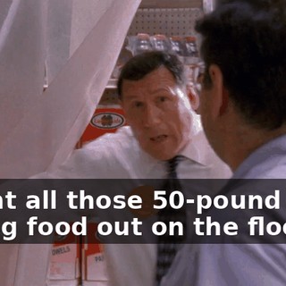 I want all those 50-pound bags of dog food out on the floor
