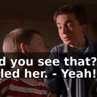 - Did you see that? We rattled her. - Yeah!