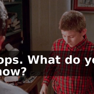 Oops. What do you know?