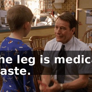 The leg is medical waste.