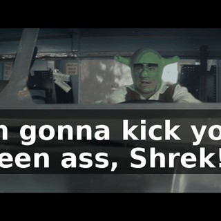 I'm gonna kick your green ass, Shrek!