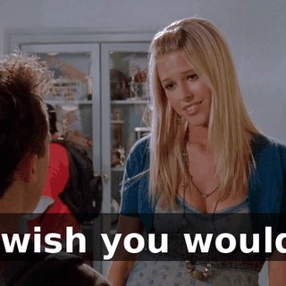 I wish you would.