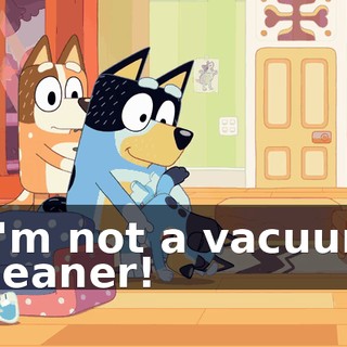 -I'm not a vacuum cleaner!