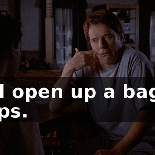 and open up a bag of chips.