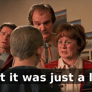 but it was just a lie.