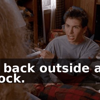 Go back outside and knock.