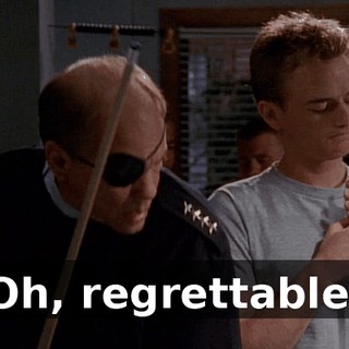 Oh, regrettable.