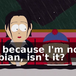 It's because I'm not a lesbian, isn't it?