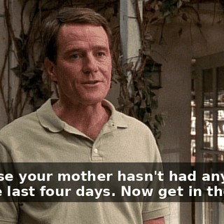 Because your mother hasn't had any sleep for the last four days. Now get in there.